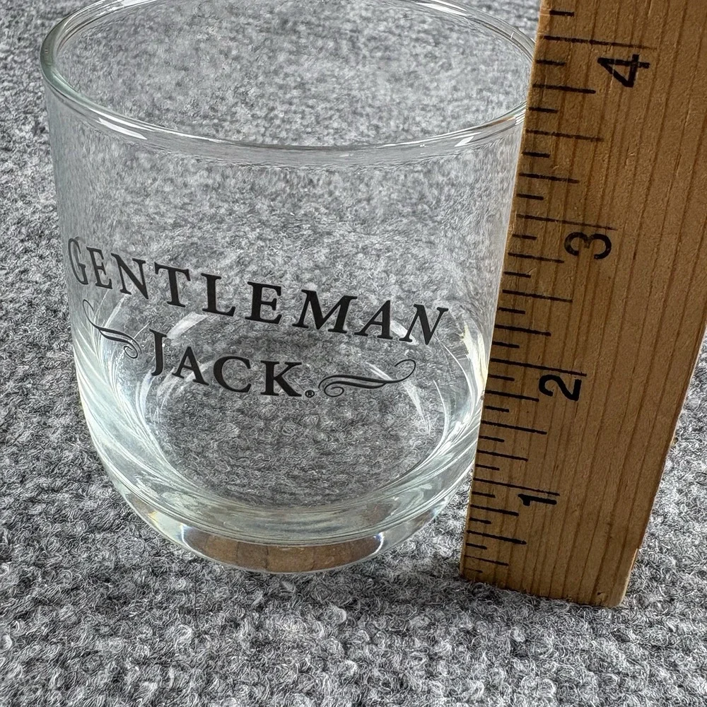 Gentleman Jack Whiskey Rocks‎ Glasses Set of 2 Logo Lowball Tumblers Man Cave